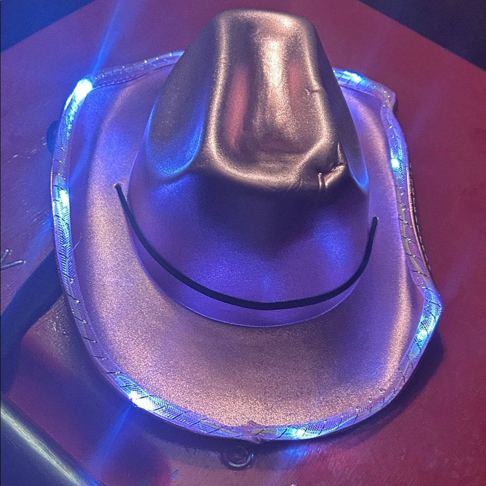 LED Light-Up Cowboy Hat - Purple
